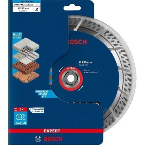  EXPERT MultiMaterial Diamanttrennscheiben Bosch EXPERT MultiMaterial Diamanttrennscheiben, 230 x 22,23 x 2,4 x 15 mm, für große Winkelschleifer mit Spannmutter 12369852
