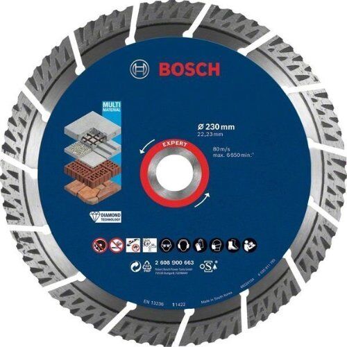  EXPERT MultiMaterial Diamanttrennscheiben Bosch EXPERT MultiMaterial Diamanttrennscheiben, 230 x 22,23 x 2,4 x 15 mm, für große Winkelschleifer mit Spannmutter 12369852