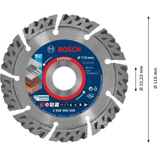  EXPERT MultiMaterial Diamanttrennscheiben Bosch EXPERT MultiMaterial Diamanttrennscheiben, 115 x 22,23 x 2,2 x 12 mm, für kleine Winkelschleifer 12369859