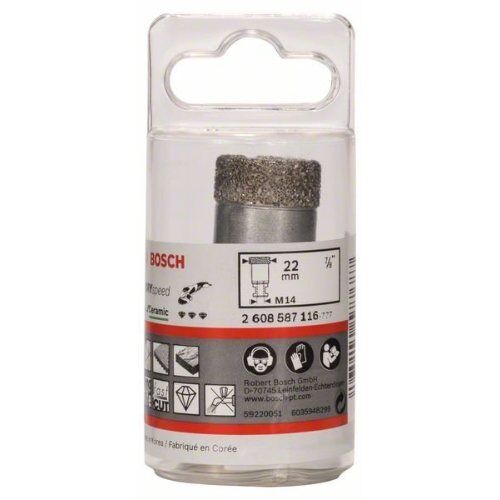  Dry Speed Diamantbohrkronen Best for Ceramic Bosch Diamanttrockenbohrer Dry Speed Best for Ceramic, für kleine Winkelschleifer 12370152