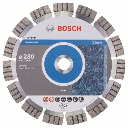  Best for Stone Diamanttrennscheiben für große Winkelschleifer Bosch Diamanttrennscheibe Best for Stone, für große Winkelschleifer mit Spannmutter 12370004