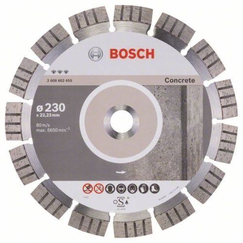  Best for Concrete Diamanttrennscheiben für große Winkelschleifer Bosch Diamanttrennscheibe Best for Concrete, für große Winkelschleifer mit Spannmutter 12370008