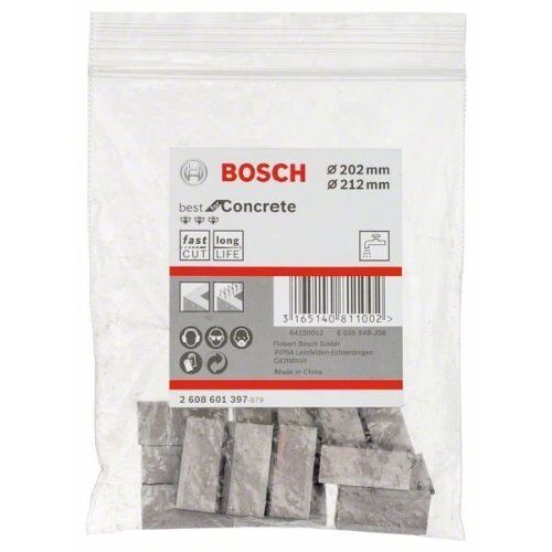  Segmente für Diamantnassbohrkronen Best for Concrete G1-1/4 UNC Bosch Segmente für Diamantbohrkronen 1 1/4" UNC Best for Concrete, für Diamantbohrer 12370219