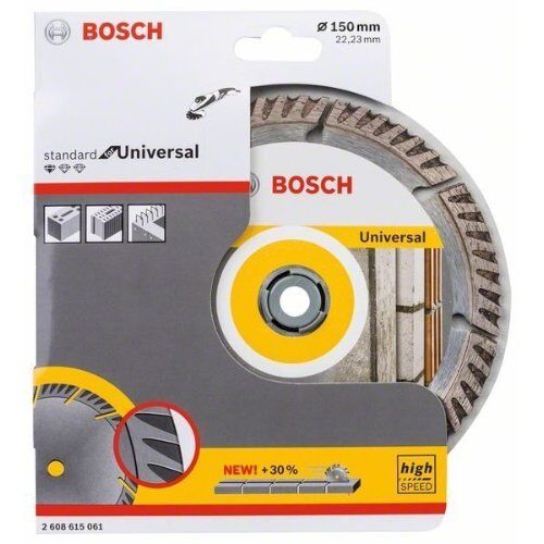  Standard for Universal Diamanttrennscheiben für große Winkelschleifer Bosch Diamanttrennscheibe Standard for Universal 150 x 22,23, für große Winkelschleifer mit Spannmutter 12370021