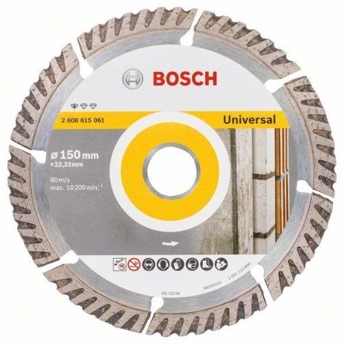  Standard for Universal Diamanttrennscheiben für große Winkelschleifer Bosch Diamanttrennscheibe Standard for Universal 150 x 22,23, für große Winkelschleifer mit Spannmutter 12370021