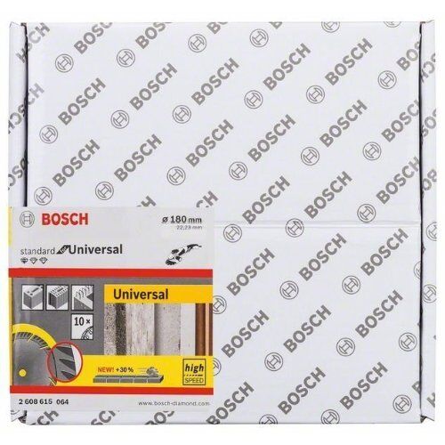  Standard for Universal Diamanttrennscheiben für große Winkelschleifer Bosch Diamanttrennscheibe Standard for Universal 180 x 22,23 (10er-Pack), für große Winkelschleifer mit Spannmutter 12370022