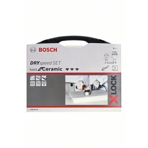  Dry Speed X-LOCK Diamantbohrkronen-Sets Best for Ceramic Bosch X-LOCK DrySpeed Set, 20/25/35/51/68 mm, für kleine Winkelschleifer 12370141