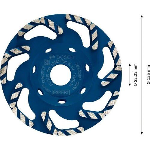  EXPERT Concrete Diamanttopfscheiben Bosch EXPERT Concrete Diamanttopfscheibe, 125 x 22,23 x 4,5 mm, für Betonschleifer 12370304