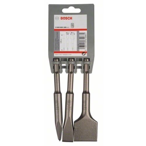  Meißelsets 3-teilige Kurzmeißelsets mit SDS plus Bosch 3-tlg. Kurzmeißelset, SDS-plus, 0/20/40 mm, für Bohrhämmer 12372270