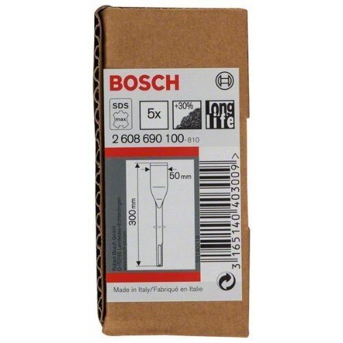  Fliesenmeißel mit SDS max Schaft zum schnellen und sauberen Entfernen von Wand- und Bodenfliesen Bosch Fliesenmeißel SDS-max, für Bohrhämmer 12372438