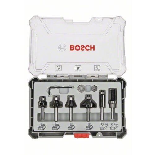  Fräser-Sets Rand- und Kantenfräser-Sets, 6-teilig Bosch 6-tlg. Rand- und Kantenfräser-Set, 8-mm-Schaft, für Handfräsen 12372261