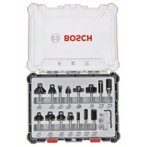  Fräser-Sets Sets für verschiedene Anwendungen, 15-teilig Bosch 15-tlg. Fräser-Set, 8-mm-Schaft, für Handfräsen 12372264