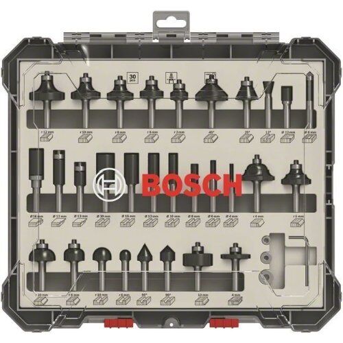  Fräser-Sets Sets für verschiedene Anwendungen, 30-teilig Bosch 30-tlg. Fräser-Set, 8-mm-Schaft, für Handfräsen 12372266