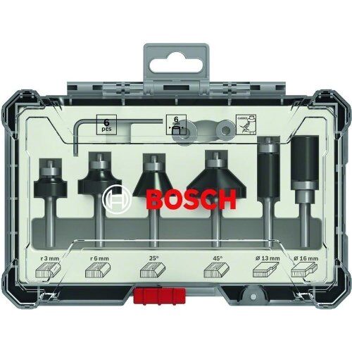  Fräser-Sets Rand- und Kantenfräser-Sets, 6-teilig Bosch 6-tlg. Rand- und Kantenfräser-Set, 6-mm-Schaft, für Handfräsen 12372259