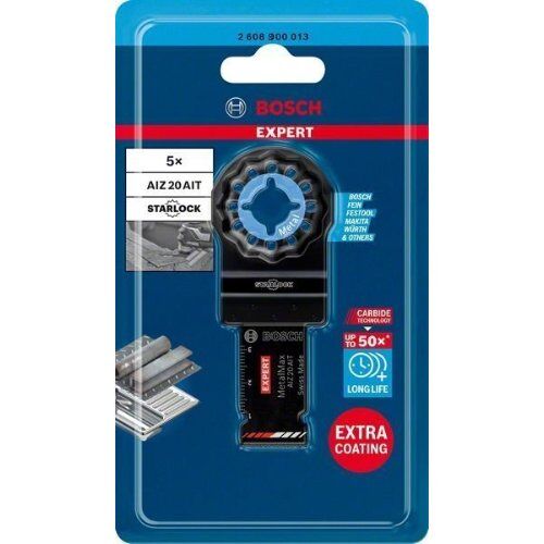  Zubehör für Multifunktionswerkzeuge EXPERT MetalMax AIZ 20 AIT Tauchsägeblätter Bosch EXPERT MetalMax AIZ 20 AIT Blatt für Multifunktionswerkzeuge, 40 x 20 mm, 5 Stück, für oszillierende Multifunktionswerkzeuge 12372640