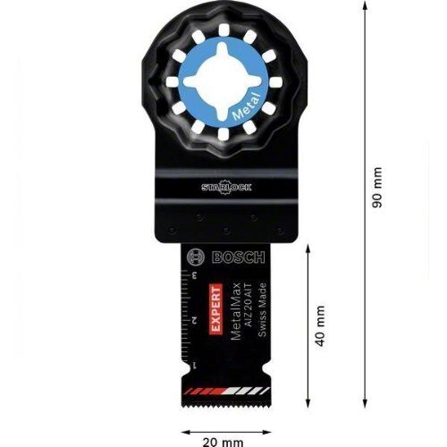 Zubehör für Multifunktionswerkzeuge EXPERT MetalMax AIZ 20 AIT Tauchsägeblätter Bosch EXPERT MetalMax AIZ 20 AIT Blatt für Multifunktionswerkzeuge, 40 x 20 mm, 5 Stück, für oszillierende Multifunktionswerkzeuge 12372640