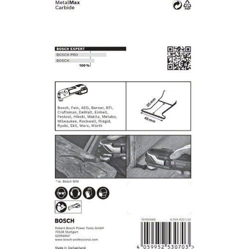  Zubehör für Multifunktionswerkzeuge EXPERT MetalMax AIZ 45 AIT Tauchsägeblätter Bosch EXPERT MetalMax AIZ 45 AIT Blatt für Multifunktionswerkzeuge, 45 mm, für oszillierende Multifunktionswerkzeuge 12372646