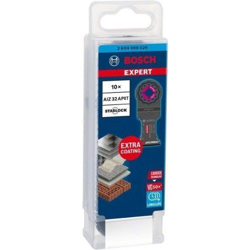  Zubehör für Multifunktionswerkzeuge EXPERT MultiMax AIZ 32 APIT Tauchsägeblätter Bosch EXPERT MultiMax AIZ 32 APIT Blatt für Multifunktionswerkzeuge, 32 mm, 10 Stück, für oszillierende Multifunktionswerkzeuge 12372655