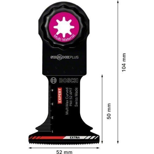  Zubehör für Multifunktionswerkzeuge EXPERT MultiMax PAII 52 APIT Tauchsägeblätter Bosch EXPERT MultiMax PAII 52 APIT Blatt für Multifunktionswerkzeuge, 52 mm, für oszillierende Multifunktionswerkzeuge 12372658