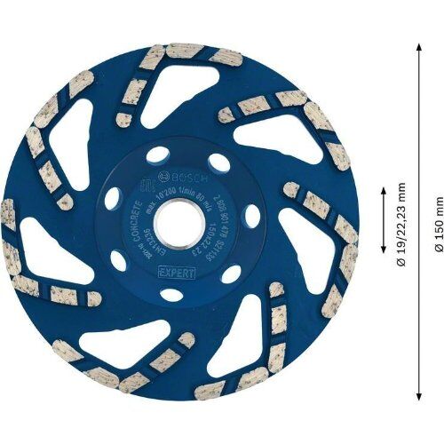  EXPERT Concrete Diamanttopfscheiben Bosch EXPERT Concrete Diamanttopfscheibe, 150 x 22,23 x 4,5 mm, für Betonschleifer 12370305