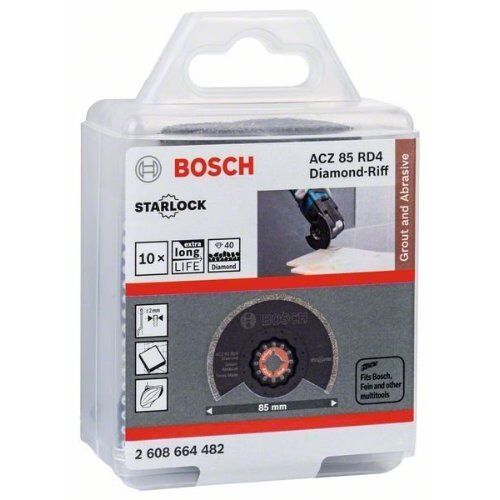  ACZ 85 RD4 Segmentsägeblatt für Fugenmörtel und abrasives Material Bosch Dual-Tec-Sägeblatt RB - 10 Stk. ACZ 85 RD4, für oszillierende Multifunktionswerkzeuge 12372825