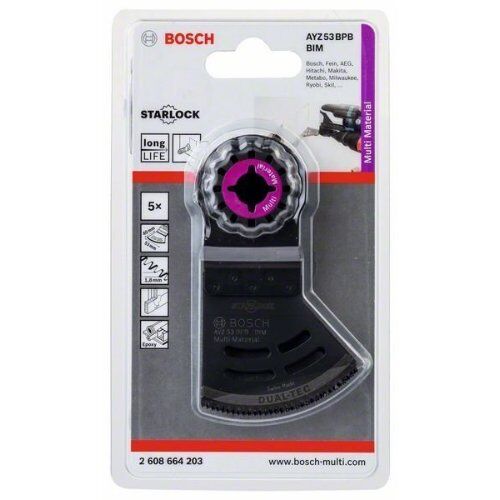  Zubehör für Multifunktionswerkzeuge AYZ 53 BPB Dual-Tec Sägeblätter Bosch Dual-Tec-Sägeblatt RB - 5 Stk. AYZ53BPB, für oszillierende Multifunktionswerkzeuge 12372762