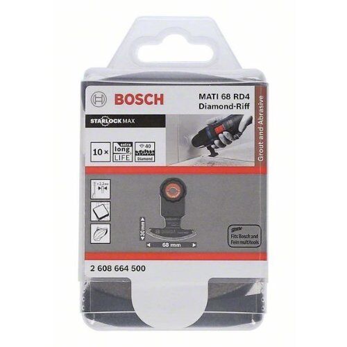  Segmentsägeblätter MATI 68 RD4 Bosch Dual-Tec-Sägeblatt RB - 10 Stk. MATI68 RD4, für oszillierende Multifunktionswerkzeuge 12372834