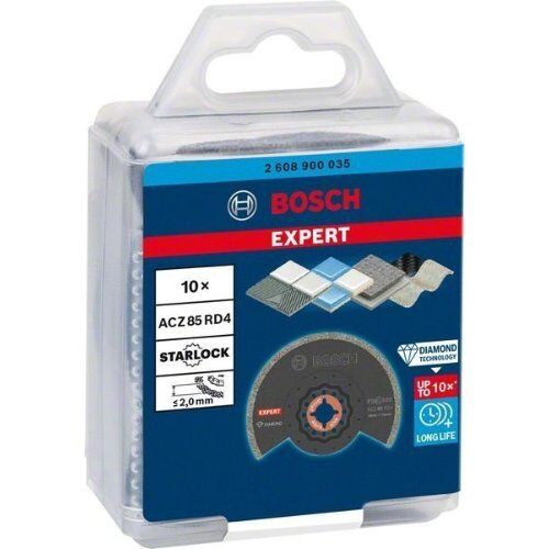  EXPERT Grout Segment Blade ACZ 85 RD4 Segmentsägeblätter für Multifunktionswerkzeuge Bosch EXPERT Grout Segment Blade ACZ 85 RD4 Blatt für Multifunktionswerkzeuge, 85 mm, 10 Stück, für oszillierende Multifunktionswerkzeuge 12372821