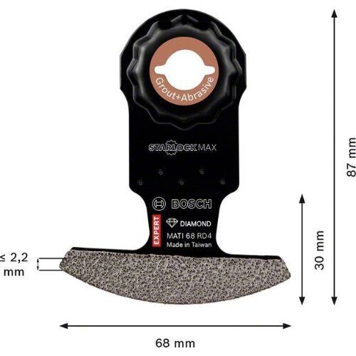  EXPERT MATI 68 RD4 Eckblätter Bosch EXPERT Corner Blade MATI 68 RD4 Blatt für Multifunktionswerkzeuge, 68 x 30 mm, 10-tlg., für oszillierende Multifunktionswerkzeuge 12372819