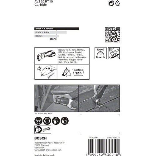  EXPERT AVZ 32 RT10 Schleiffinger Bosch EXPERT Sanding Finger Fine AVZ 32 RT10 Schleifplatte für Multifunktionswerkzeuge, 32 x 50 mm, für oszillierende Multifunktionswerkzeuge 12372768