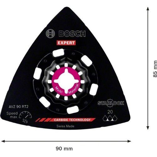  EXPERT AVZ 90 RT2 Schleifplatten Bosch EXPERT Sanding Plate AVZ 90 RT2 Blatt für Multifunktionswerkzeuge, 90 mm, für oszillierende Multifunktionswerkzeuge 12372774