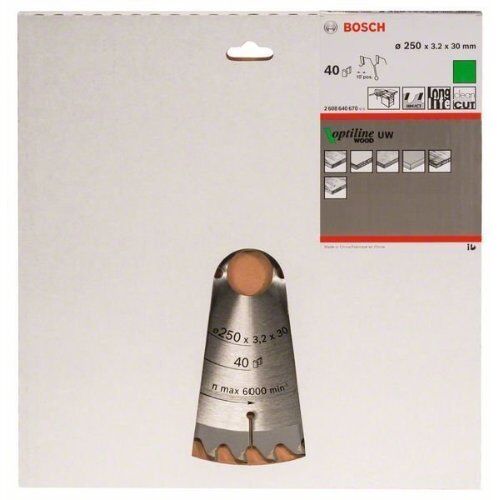 Kreissägeblätter Optiline Wood für Tischsägen Bosch Kreissägeblatt Optiline Wood, für Tischsägen 12373355