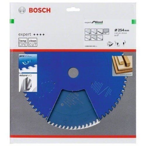  Kreissägeblätter Expert for Wood für Tischkreissägen Bosch EX WO T 254x30-80, für Tischsägen 12373041