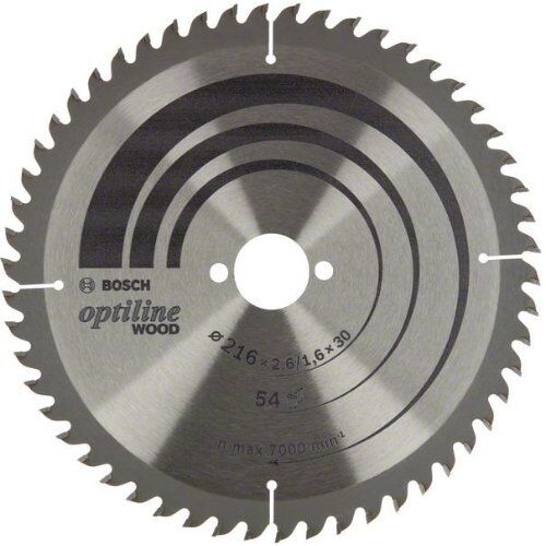  Kreissägeblätter Optiline Wood für Tischsägen Bosch Optiline Wood Kreissägeblatt 216 x 2,6/1,6 x 30, 54 Zähne, für Tischsägen 12373350
