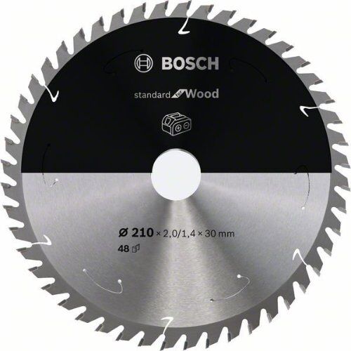 Kreissägeblätter Standard for Wood für Akkutischkreissägen Bosch Kreissägeblatt für Akkusägen Standard for Wood, 210 x 1,7/1,2 x 30, 48 Zähne, für Tischsägen 12373264