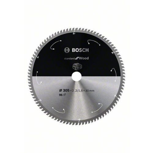  Kreissägeblätter Standard for Wood für Akku-Gehrungssägen Bosch Kreissägeblatt für Akkusägen Standard for Wood, 305 x 2,2/1,6 x 30x T96, für Kapp- und Gehrungssägen 12373259