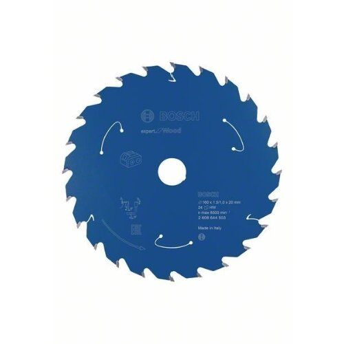  Kreissägeblätter Expert for Wood für Akku-Handkreissägen Bosch Kreissägeblatt für Akkusägen Expert for Wood, 160 x 1,5/1 x 20, 24 Zähne, für Handkreissägen 12373019
