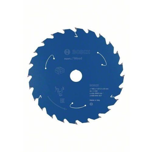  Kreissägeblätter Expert for Wood für Akku-Handkreissägen Bosch Kreissägeblatt für Akkusägen Expert for Wood, 165 x 1,5/1 x 20, 24 Zähne, für Handkreissägen 12373024