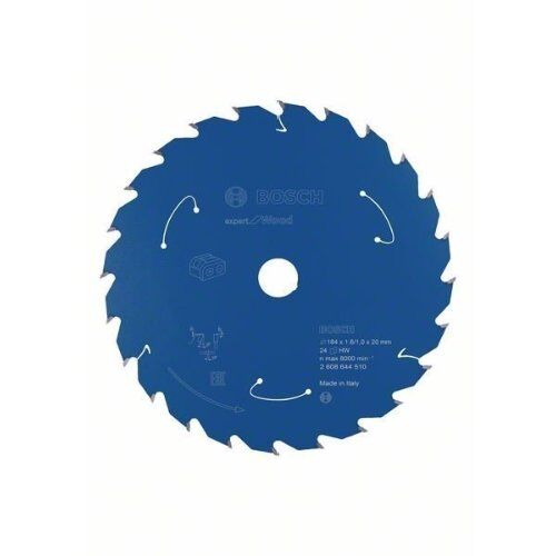  Kreissägeblätter Expert for Wood für Akku-Handkreissägen Bosch Kreissägeblatt für Akkusägen Expert for Wood, 184 x 1,6/1 x 20, 24 Zähne, für Handkreissägen 12373016