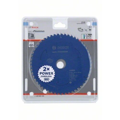  Kreissägeblätter Expert for Aluminium für Akku-Handkreissägen Bosch Kreissägeblatt für Akkusägen Expert for Aluminium, 190 x 1,8/1,3 x 30, 54 Zähne, für Handkreissägen 12373171