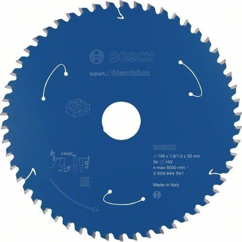  Kreissägeblätter Expert for Aluminium für Akku-Handkreissägen Bosch Kreissägeblatt für Akkusägen Expert for Aluminium, 190 x 1,8/1,3 x 30, 54 Zähne, für Handkreissägen 12373171
