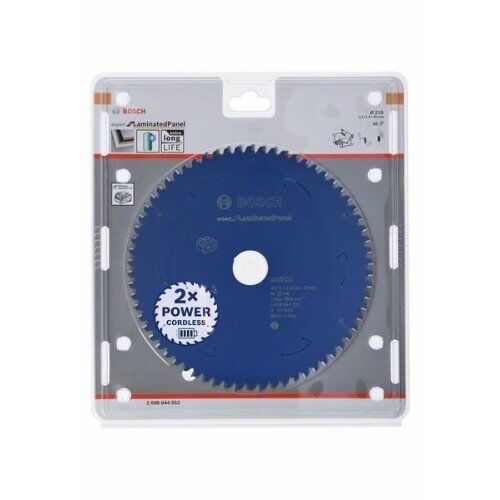  Kreissägebätter Expert for Laminated Panel für Akkutischkreissägen Bosch Kreissägeblatt für Akkusägen Expert for Laminated Panel, 216 x 2,1/1,4 x 30, 66 Zähne, für Tischsägen 12373083