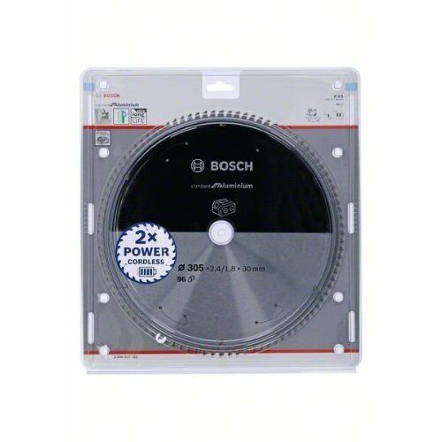  Blätter für Akku-Kreissägen Standard for Aluminium für Kapp- und Gehrungssägen Bosch Aluminium-Kreissägeblatt für Akkusägen 305 x 2,4/1,8 x 30, 96 Zähne, für Kapp- und Gehrungssägen 12373432