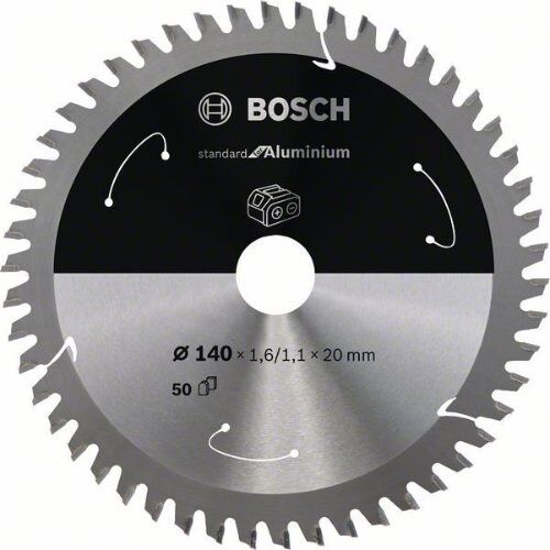  Blätter für Akku-Kreissägen Standard for Aluminium für Handkreissägen Bosch Kreissägeblatt für Akkusägen Standard for Aluminium, 140 x 1,6/1,1 x 20, 50 Zähne, für Handkreissägen 12373415