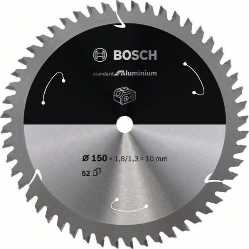  Blätter für Akku-Kreissägen Standard for Aluminium für Handkreissägen Bosch Kreissägeblatt für Akkusägen Standard for Aluminium, 150 x 1,8/1,3 x 10, 52 Zähne, für Handkreissägen 12373414
