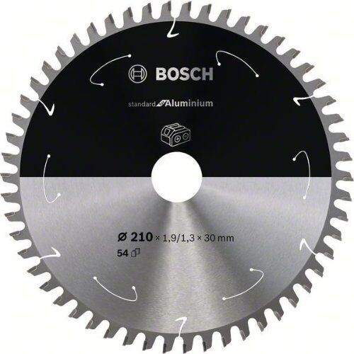  Blätter für Akku-Kreissägen Standard for Aluminium für Tischkreissägen Bosch Kreissägeblatt für Akkusägen Standard for Aluminium, 210 x 1,9/1,3 x 30, 54 Zähne, für Tischsägen 12373435