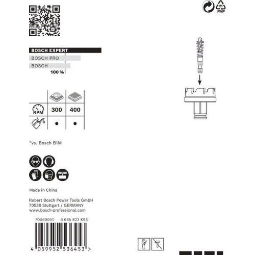  EXPERT Sheet Metal Lochsägen Bosch EXPERT Sheet Metal Lochsäge 40 x 5 mm, für Bohrmaschinen 12373506