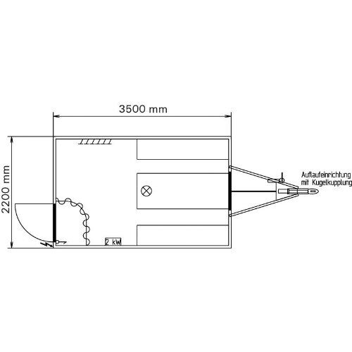  Baustellenunterkünfte Bauwagen WEIRO Bauwagen RASANT BME-B20S 1-Achs, 2,2x3,2m 12451554