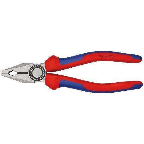  Kombizangen KNIPEX 03 02 180 Kombizange mit Mehrkomponenten-Hüllen schwarz atramentiert 180 mm 12380251