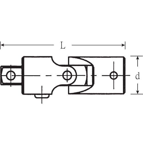  Kardangelenk Alarm 1/4" (6,3 mm) Kardangelenk L. 45 mm 12361307